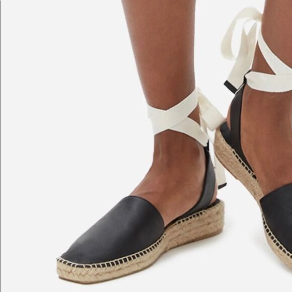 EVERLANE “D’Orsay” Leather and Jute Espadrille - Picture 2 of 4